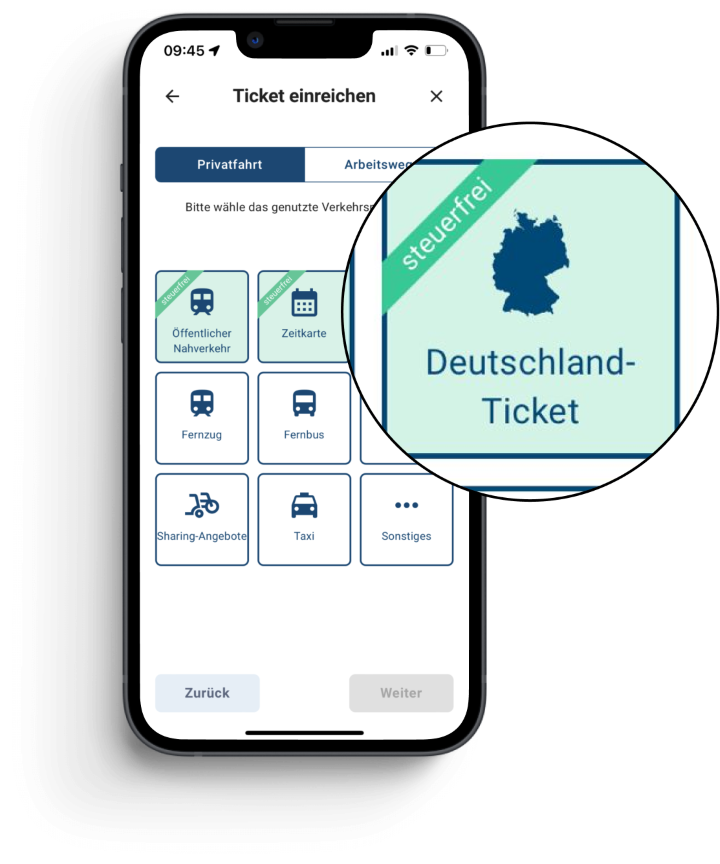 Deutschlandticket einfach per App